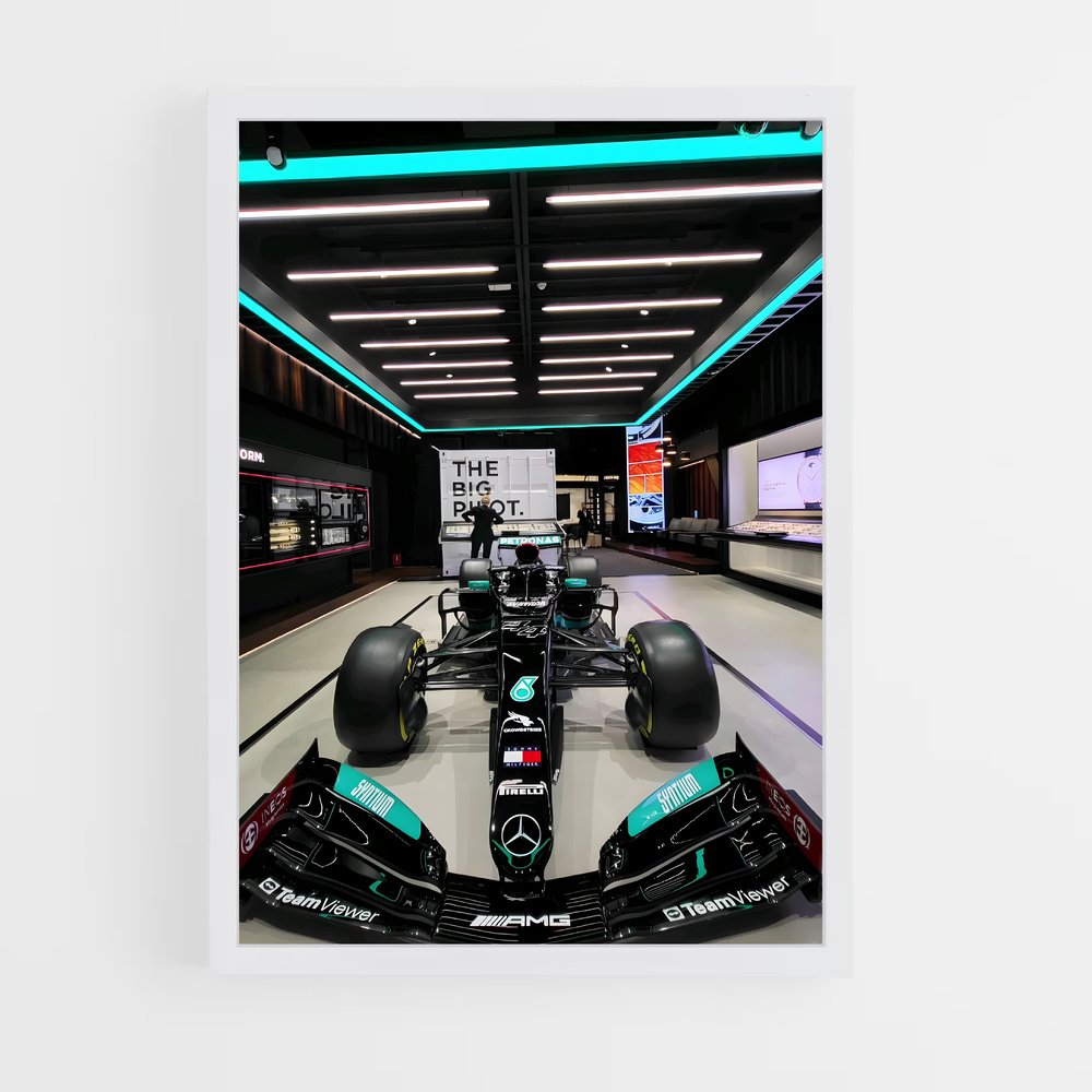 Poster Mercedes Vitesse pointe – affiche Voitures de Formule 1 (vue 3)
